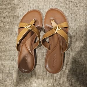 Aerosoles Gaia Tan Leather sandals